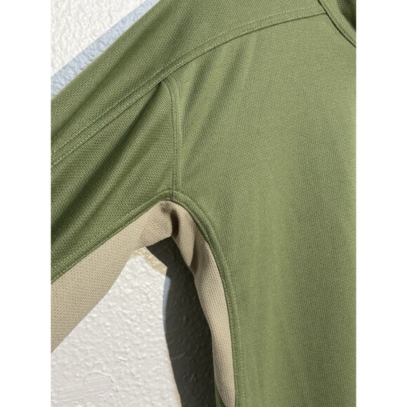 PrAna Breathe 1/4 Zip Lightweight Pullover Sweater Men's Size Small Green/Tan - Picture 3 of 11